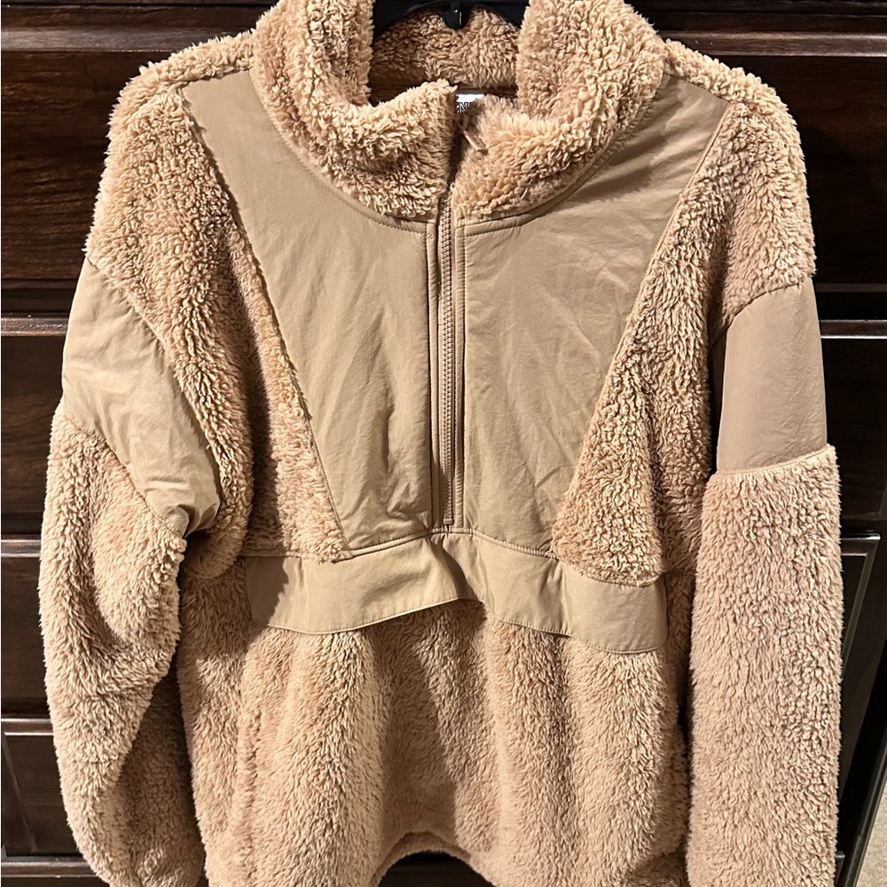 PINK Victoria's Secret Tan Sherpa Jacket